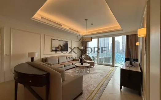 Burj Khalifa View | High Floor | Luxury 3BR+Maid